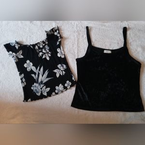 2 Womens vingtage crop style shirts,y2k, size Medium,SET OF TWO